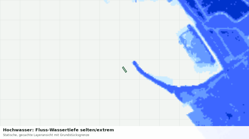 Statische Kartenansicht: Hochwasser: Fluss-Wassertiefe selten/extrem