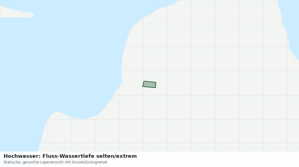 Statische Kartenansicht: Hochwasser: Fluss-Wassertiefe selten/extrem