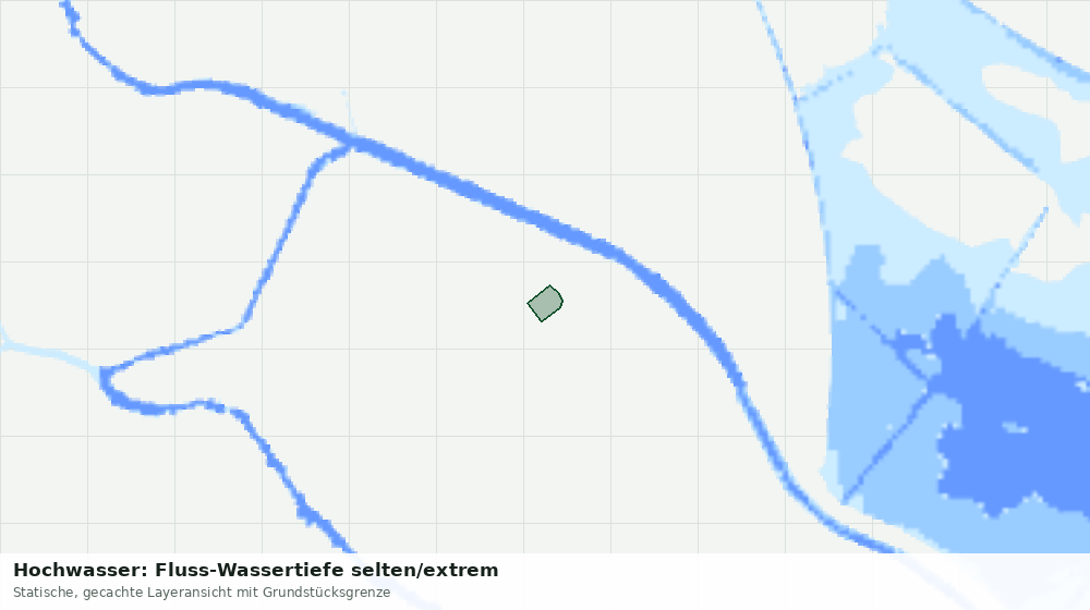 Statische Kartenansicht: Hochwasser: Fluss-Wassertiefe selten/extrem