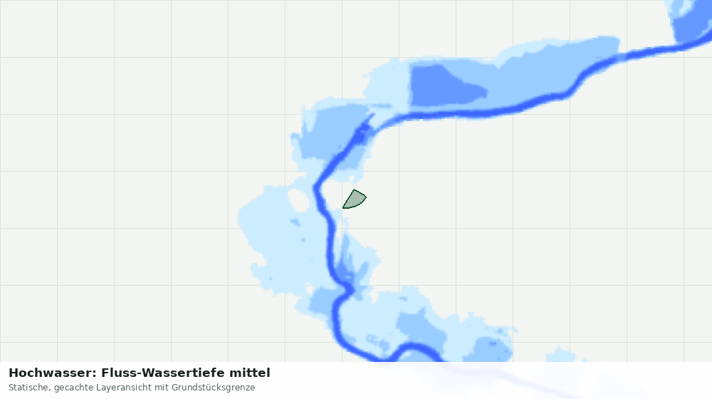 Statische Kartenansicht: Hochwasser: Fluss-Wassertiefe mittel