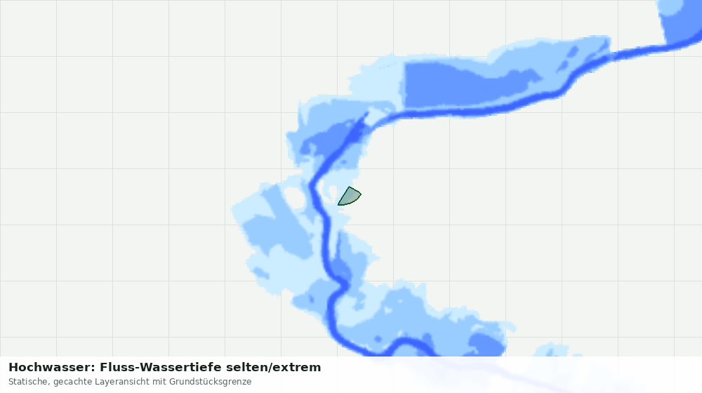 Statische Kartenansicht: Hochwasser: Fluss-Wassertiefe selten/extrem