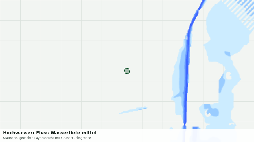 Statische Kartenansicht: Hochwasser: Fluss-Wassertiefe mittel