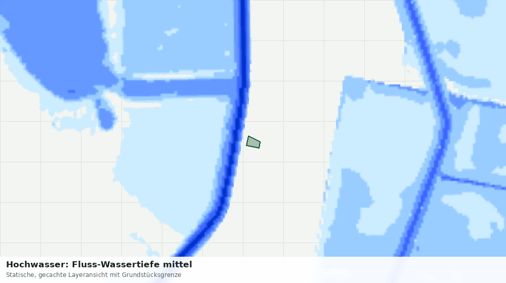 Statische Kartenansicht: Hochwasser: Fluss-Wassertiefe mittel