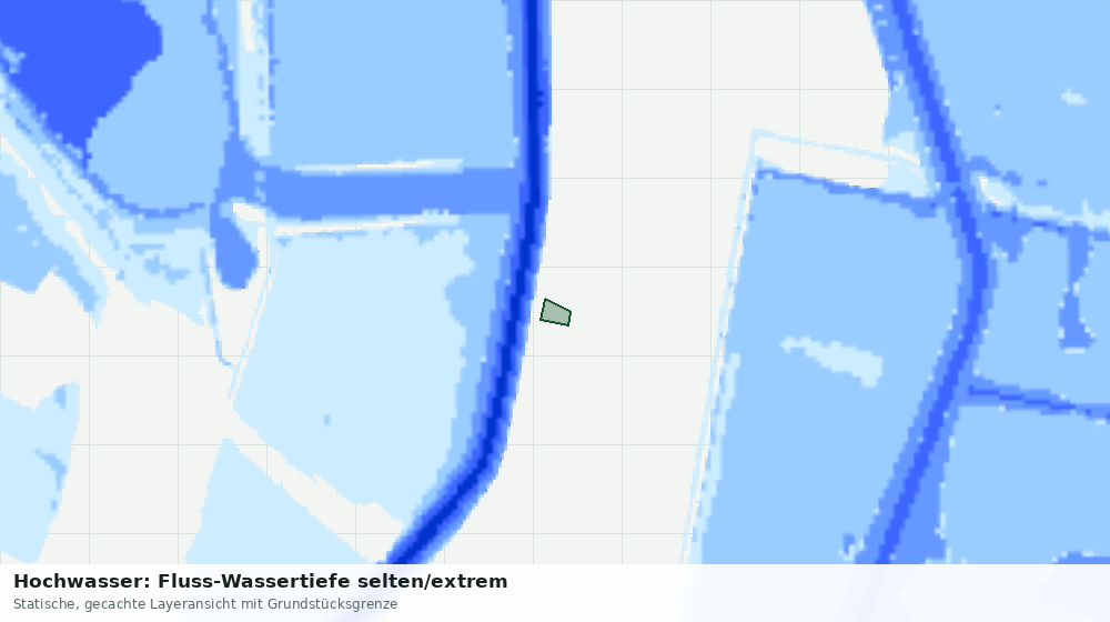 Statische Kartenansicht: Hochwasser: Fluss-Wassertiefe selten/extrem