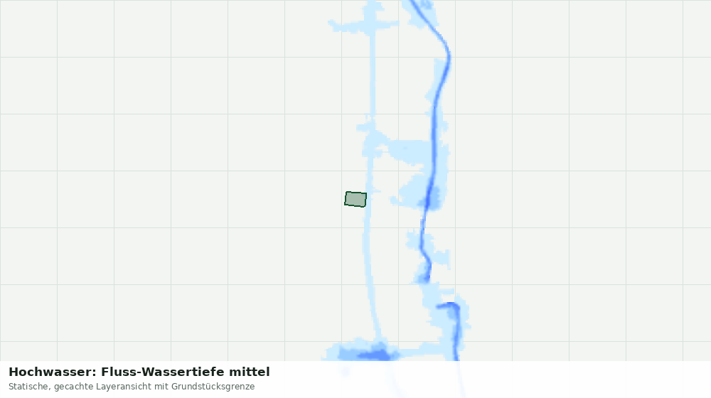 Statische Kartenansicht: Hochwasser: Fluss-Wassertiefe mittel