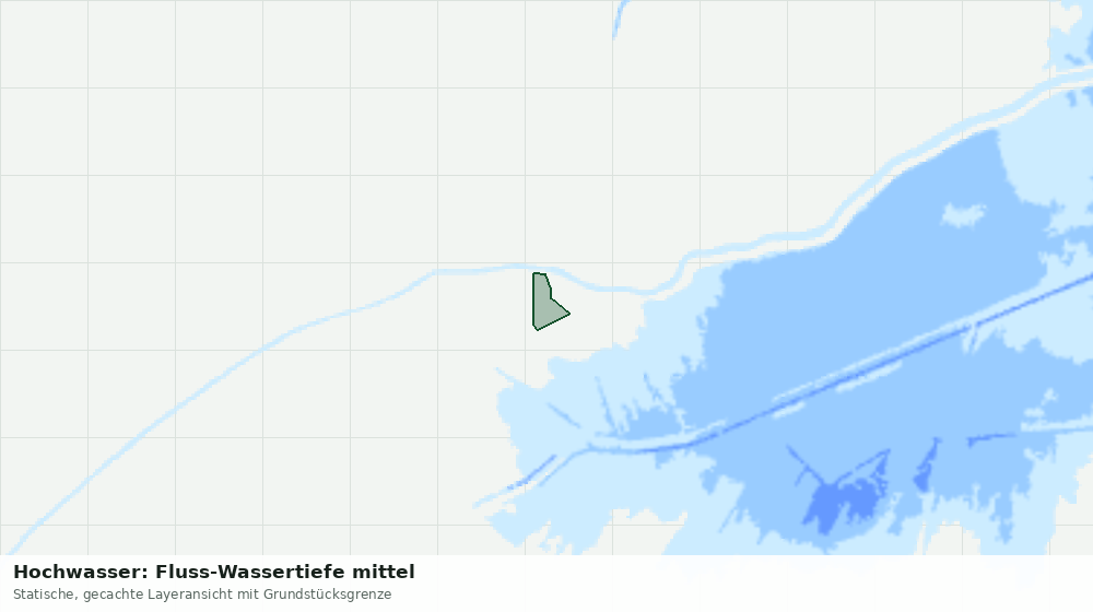 Statische Kartenansicht: Hochwasser: Fluss-Wassertiefe mittel