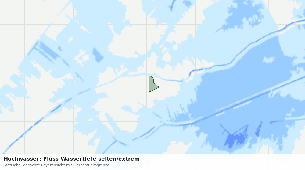 Statische Kartenansicht: Hochwasser: Fluss-Wassertiefe selten/extrem