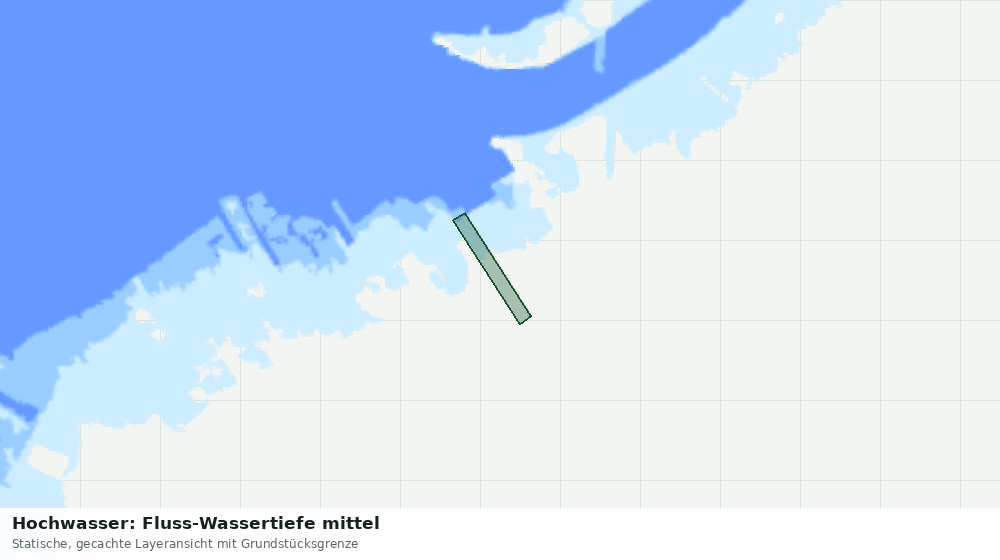 Statische Kartenansicht: Hochwasser: Fluss-Wassertiefe mittel