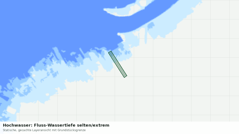 Statische Kartenansicht: Hochwasser: Fluss-Wassertiefe selten/extrem