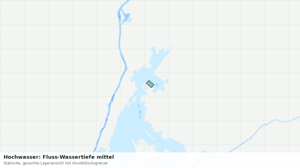 Statische Kartenansicht: Hochwasser: Fluss-Wassertiefe mittel