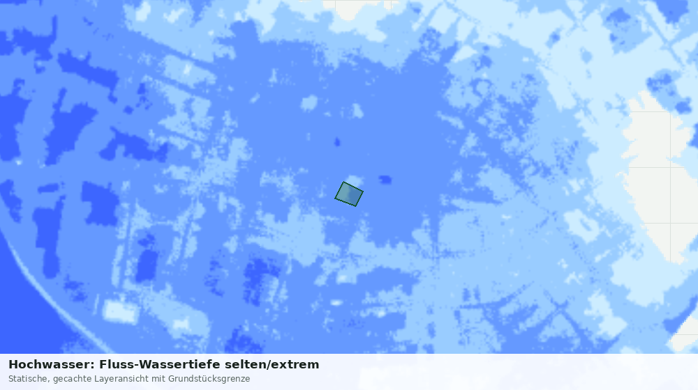 Statische Kartenansicht: Hochwasser: Fluss-Wassertiefe selten/extrem