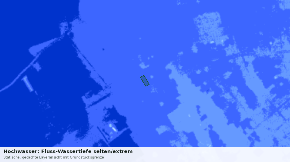 Statische Kartenansicht: Hochwasser: Fluss-Wassertiefe selten/extrem