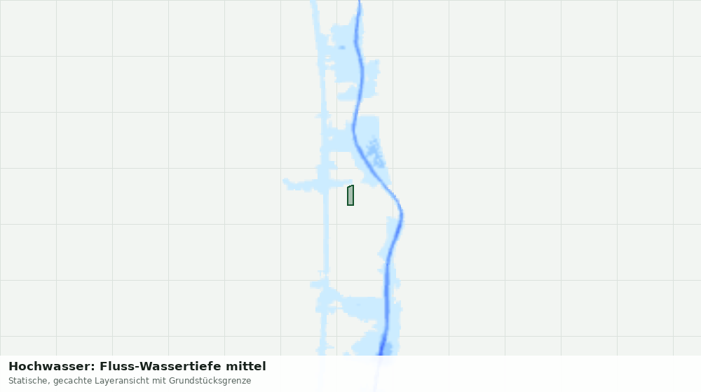 Statische Kartenansicht: Hochwasser: Fluss-Wassertiefe mittel