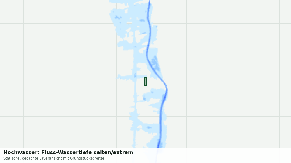 Statische Kartenansicht: Hochwasser: Fluss-Wassertiefe selten/extrem
