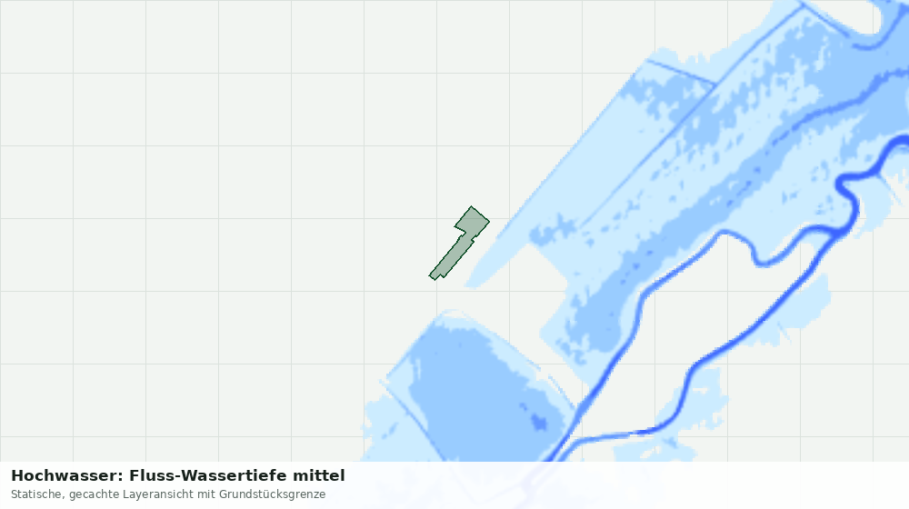 Statische Kartenansicht: Hochwasser: Fluss-Wassertiefe mittel