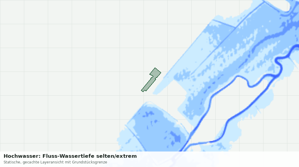 Statische Kartenansicht: Hochwasser: Fluss-Wassertiefe selten/extrem