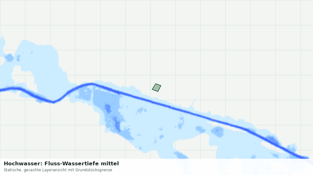 Statische Kartenansicht: Hochwasser: Fluss-Wassertiefe mittel