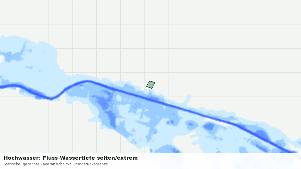 Statische Kartenansicht: Hochwasser: Fluss-Wassertiefe selten/extrem