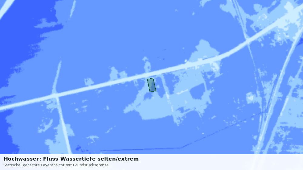 Statische Kartenansicht: Hochwasser: Fluss-Wassertiefe selten/extrem