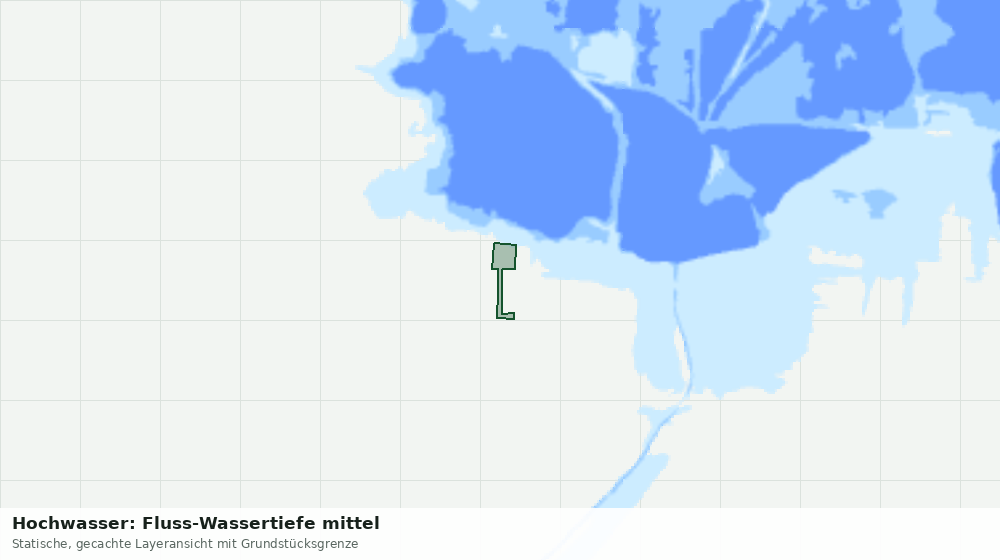 Statische Kartenansicht: Hochwasser: Fluss-Wassertiefe mittel