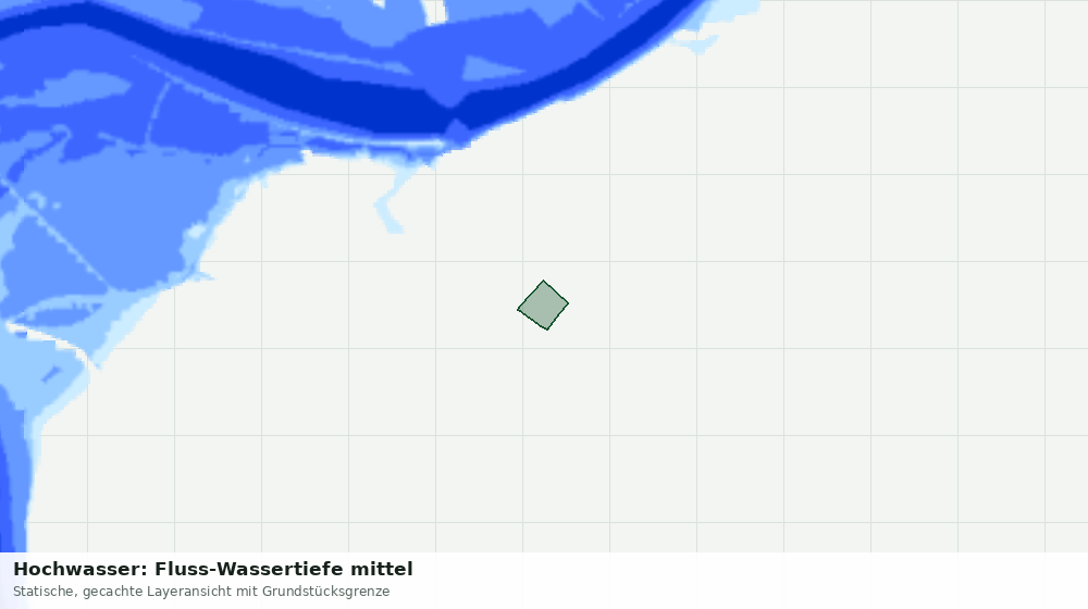 Statische Kartenansicht: Hochwasser: Fluss-Wassertiefe mittel
