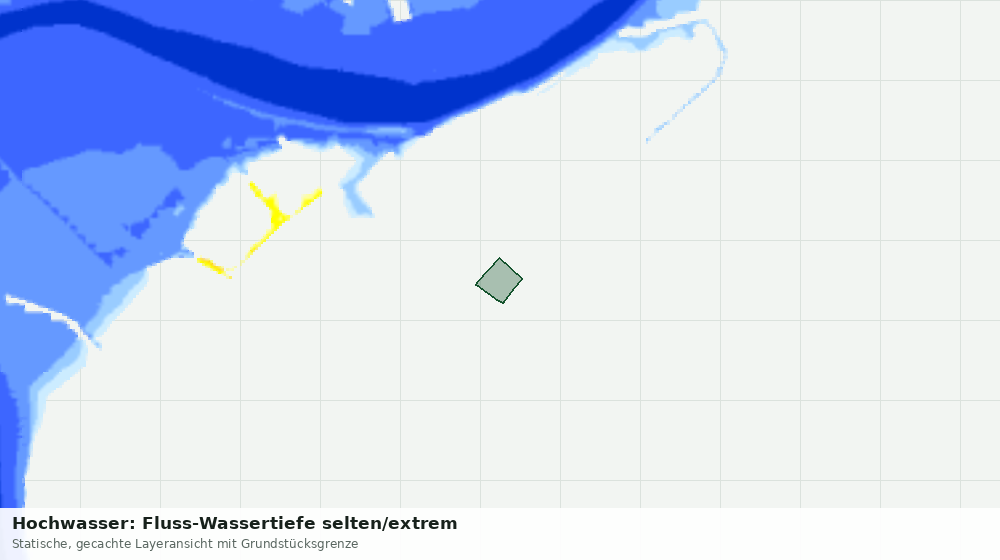 Statische Kartenansicht: Hochwasser: Fluss-Wassertiefe selten/extrem