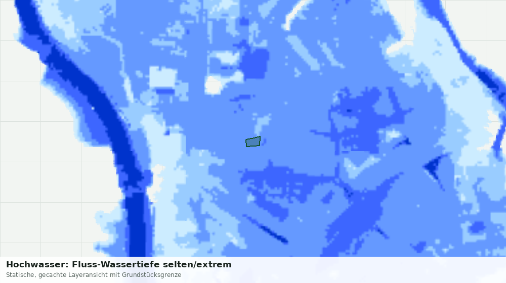 Statische Kartenansicht: Hochwasser: Fluss-Wassertiefe selten/extrem