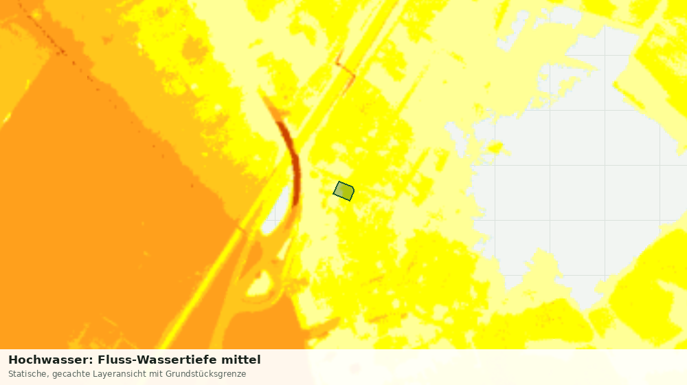 Statische Kartenansicht: Hochwasser: Fluss-Wassertiefe mittel