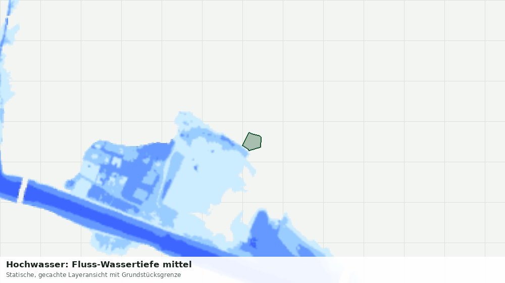 Statische Kartenansicht: Hochwasser: Fluss-Wassertiefe mittel