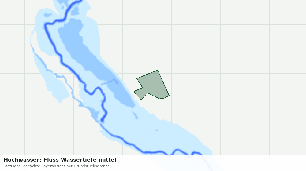 Statische Kartenansicht: Hochwasser: Fluss-Wassertiefe mittel