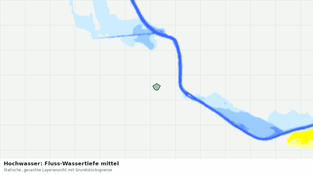 Statische Kartenansicht: Hochwasser: Fluss-Wassertiefe mittel