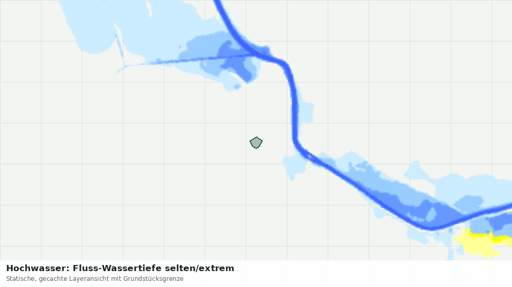 Statische Kartenansicht: Hochwasser: Fluss-Wassertiefe selten/extrem