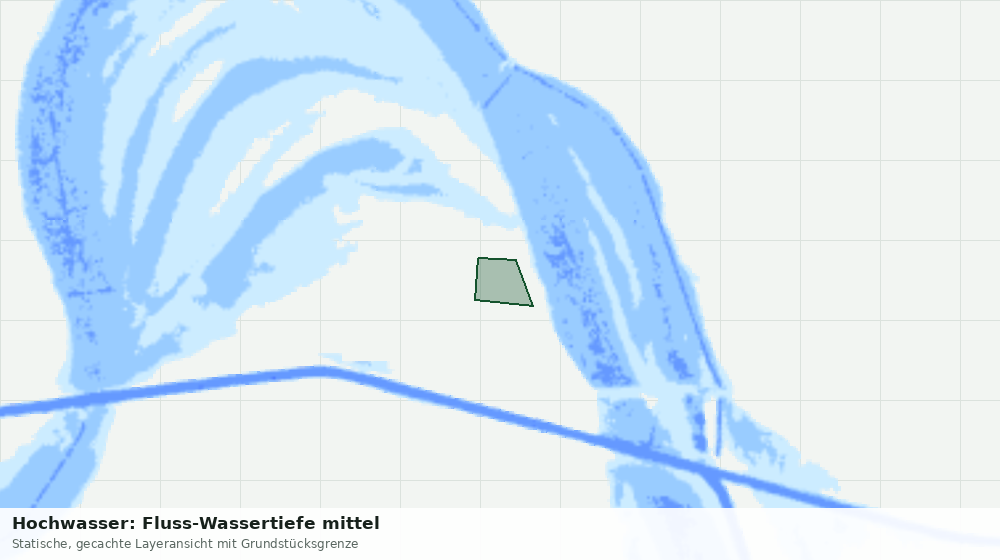 Statische Kartenansicht: Hochwasser: Fluss-Wassertiefe mittel