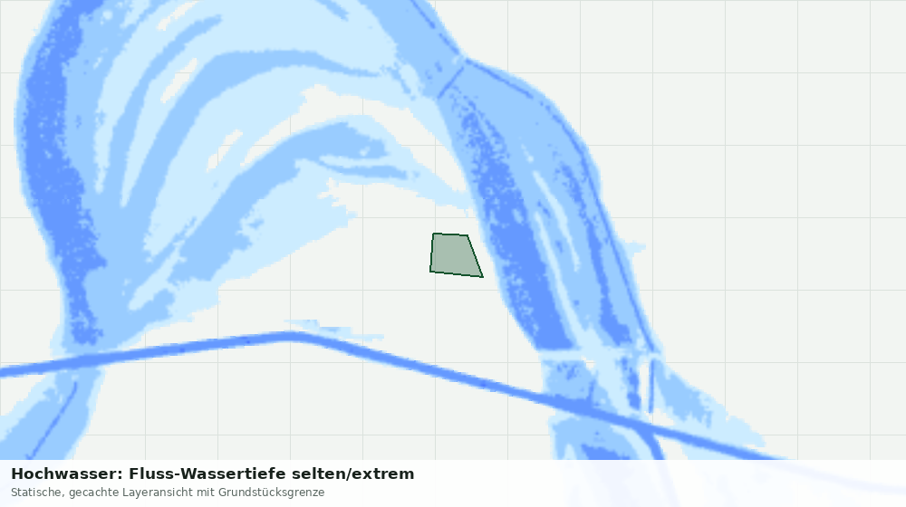 Statische Kartenansicht: Hochwasser: Fluss-Wassertiefe selten/extrem