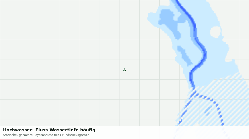 Statische Kartenansicht: Hochwasser: Fluss-Wassertiefe häufig