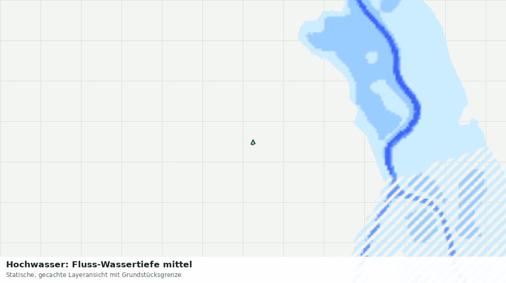 Statische Kartenansicht: Hochwasser: Fluss-Wassertiefe mittel