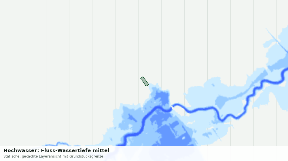 Statische Kartenansicht: Hochwasser: Fluss-Wassertiefe mittel