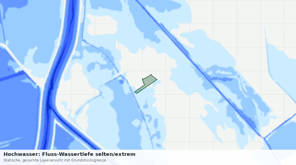 Statische Kartenansicht: Hochwasser: Fluss-Wassertiefe selten/extrem