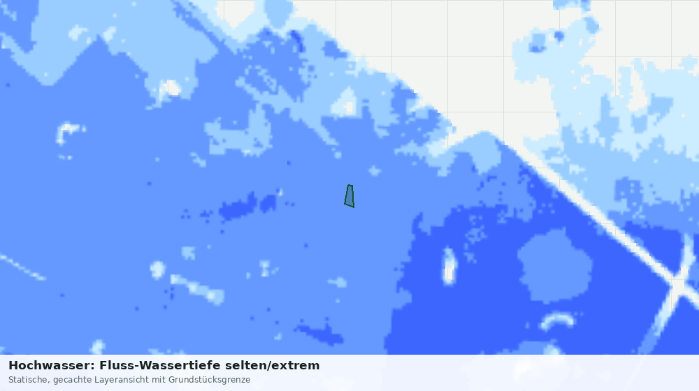 Statische Kartenansicht: Hochwasser: Fluss-Wassertiefe selten/extrem