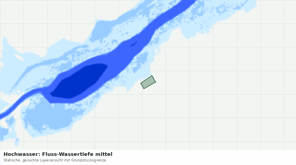 Statische Kartenansicht: Hochwasser: Fluss-Wassertiefe mittel