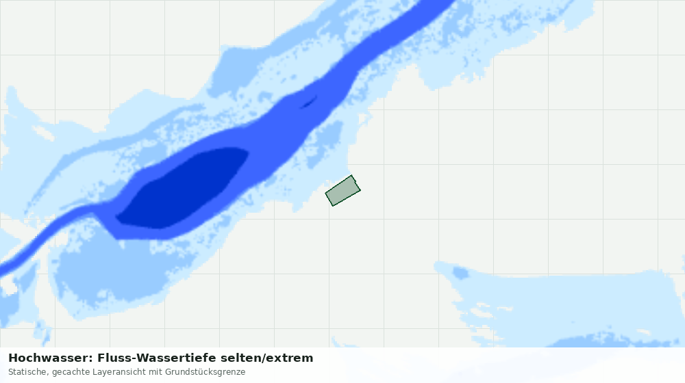 Statische Kartenansicht: Hochwasser: Fluss-Wassertiefe selten/extrem
