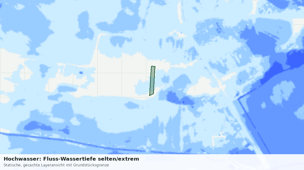 Statische Kartenansicht: Hochwasser: Fluss-Wassertiefe selten/extrem