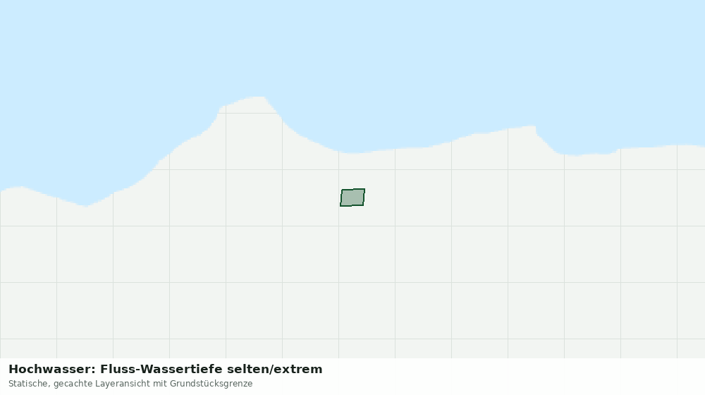 Statische Kartenansicht: Hochwasser: Fluss-Wassertiefe selten/extrem