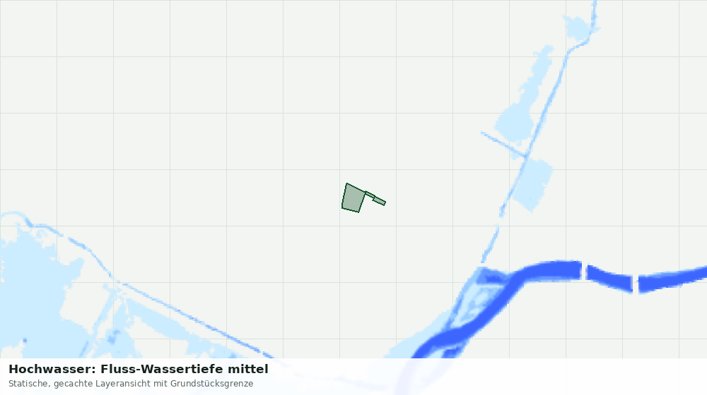 Statische Kartenansicht: Hochwasser: Fluss-Wassertiefe mittel
