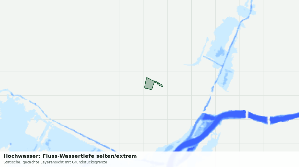 Statische Kartenansicht: Hochwasser: Fluss-Wassertiefe selten/extrem