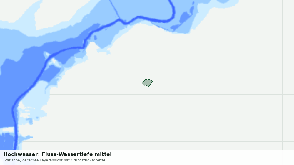 Statische Kartenansicht: Hochwasser: Fluss-Wassertiefe mittel