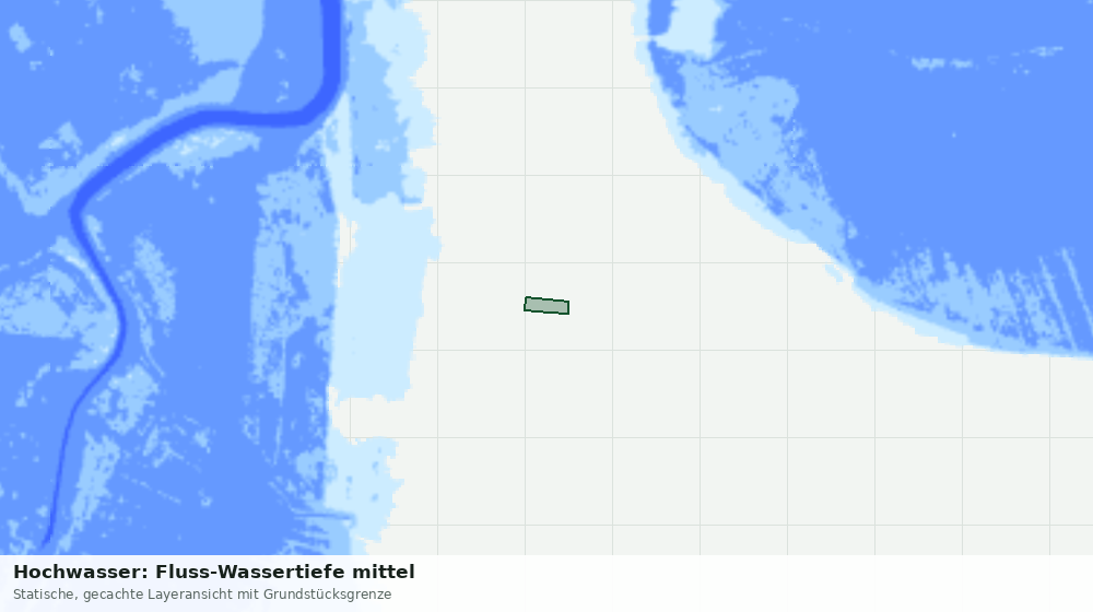 Statische Kartenansicht: Hochwasser: Fluss-Wassertiefe mittel