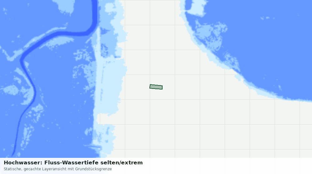 Statische Kartenansicht: Hochwasser: Fluss-Wassertiefe selten/extrem