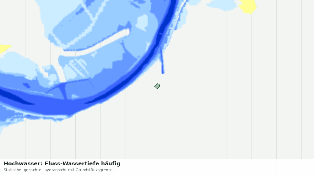 Statische Kartenansicht: Hochwasser: Fluss-Wassertiefe häufig