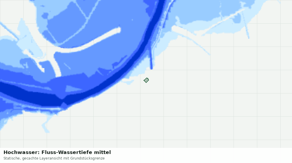 Statische Kartenansicht: Hochwasser: Fluss-Wassertiefe mittel